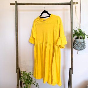 ASOS Babydoll Frill Sleeve Smock Dress